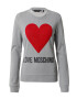 Love Moschino Mikina 'FELPA' sivá / červená - Pepit.sk