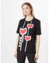 Love Moschino Tričko '3HEARTS' červená / čierna / biela - Pepit.sk