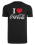 Merchcode Tričko 'Coca Cola I Love Coke' červená / čierna / biela - Pepit.sk