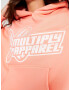 Multiply Apparel Mikina marhuľová / biela - Pepit.sk