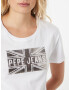 Pepe Jeans Tričko 'PEARL' strieborná / biela - Pepit.sk