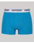 Superdry Boxerky kráľovská modrá / nebesky modrá / čierna / biela - Pepit.sk