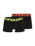 Superdry Boxerky neónovo zelená / koralová / čierna - Pepit.sk