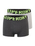 Superdry Boxerky neónovo žltá / sivá / tmavosivá / čierna - Pepit.sk