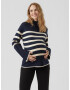 Vero Moda Maternity Sveter 'Happiness' krémová / námornícka modrá - Pepit.sk