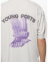 Young Poets Tričko 'Blurry Yoricko 224' sivá / svetlosivá / fialová - Pepit.sk