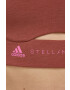 adidas by Stella McCartney Športová podprsenka TrueStrength hnedá farba - Pepit.sk