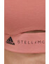 adidas by Stella McCartney Športová podprsenka TrueStrength oranžová farba - Pepit.sk