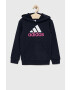 adidas Detská mikina U BL 2 HOODIE tmavomodrá farba s kapucňou s potlačou - Pepit.sk