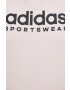 adidas Mikina pánska ružová farba s kapucňou s potlačou - Pepit.sk