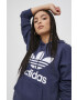 adidas Originals Bavlnená mikina HE6951 dámska tmavomodrá farba s potlačou - Pepit.sk