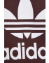 adidas Originals Bavlnená mikina pánska hnedá farba s kapucňou s potlačou - Pepit.sk