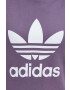 adidas Originals Bavlnená mikina dámska fialová farba s potlačou - Pepit.sk