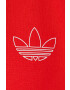 adidas Originals Bavlnená mikina dámska červená farba s potlačou - Pepit.sk