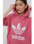 adidas Originals Bavlnená mikina HC7035-QUICRI dámska ružová farba s potlačou - Pepit.sk