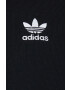 adidas Originals Bavlnená mikina Adicolor HC2064-BLACK dámska čierna farba s nášivkou - Pepit.sk