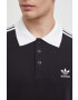 adidas Originals Bavlnené polo tričko Adicolor Classics 3-Stripes čierna farba s nášivkou IL2501 - Pepit.sk