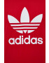 adidas Originals Bavlnené tričko červená farba s potlačou - Pepit.sk