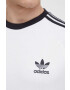 adidas Originals Bavlnené tričko s dlhým rukávom IA4879-WHITE biela farba vzorované - Pepit.sk