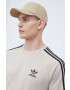 adidas Originals Bavlnené tričko s dlhým rukávom béžová farba s nášivkou - Pepit.sk