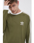 adidas Originals Bavlnené tričko s dlhým rukávom tmavomodrá farba vzorované - Pepit.sk