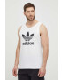 adidas Originals Bavlnený top Adicolor Classics Trefoil Tank Top IA4808-white biela farba - Pepit.sk