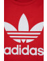 adidas Originals Detské bavlnené tričko HC9586 červená farba s potlačou - Pepit.sk