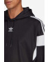 adidas Originals Mikina Adicolor Classics Cut Line Hoodie HS2065-black pánska čierna farba s kapucňou vzorovaná - Pepit.sk