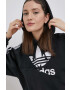 adidas Originals Mikina Adicolor HC7050-BLACK dámska čierna farba s potlačou - Pepit.sk