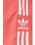 adidas Originals Šortky Adicolor HF7454 dámske ružová farba s nášivkou vysoký pás - Pepit.sk