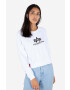 Alpha Industries Mikina Boxy Sweater Wmn 128052.09-white dámska biela farba s potlačou 128052 09 - Pepit.sk