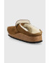 Birkenstock Semišové papuče Buckley Shearling hnedá farba - Pepit.sk