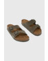 Birkenstock Semišové šľapky Arizona pánske zelená farba 1025657 - Pepit.sk