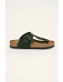 Birkenstock Žabky Ramses 44793.BLK-BLACK dámske čierna farba na plochom podpätku - Pepit.sk