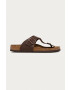 Birkenstock Žabky RAMSES 44703-darkbrown dámske hnedá farba na plochom podpätku 44703 - Pepit.sk