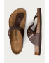 Birkenstock Žabky RAMSES 44703-darkbrown dámske hnedá farba na plochom podpätku 44703 - Pepit.sk