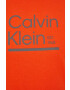 Calvin Klein Bavlnené tričko oranžová farba s potlačou - Pepit.sk