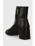 Calvin Klein Členkové topánky ALMOND ANKLE BOOT 55 - EPI MN MX dámske čierna farba na podpätku HW0HW01701 - Pepit.sk