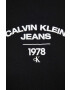 Calvin Klein Jeans Bavlnené tričko tyrkysová farba - Pepit.sk