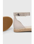 Calvin Klein Jeans Espadrilky ANKLE ESPADRILLE béžová farba YW0YW01027 - Pepit.sk