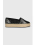 Calvin Klein Jeans Espadrilky ESPADRILLE FLATFORM čierna farba na platforme YW0YW01241 - Pepit.sk