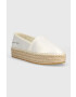 Calvin Klein Jeans Espadrilky ESPADRILLE FLATFORM biela farba na platforme YW0YW01241 - Pepit.sk