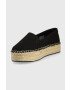 Calvin Klein Jeans Espadrilky Flatform Espadrille čierna farba na platforme - Pepit.sk