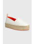 Calvin Klein Jeans Espadrilky FLATFORM ESPADRILLE SOFT NY biela farba na platforme YW0YW00989 - Pepit.sk