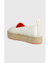 Calvin Klein Jeans Espadrilky FLATFORM ESPADRILLE SOFT NY biela farba na platforme YW0YW00989 - Pepit.sk