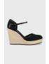 Calvin Klein Jeans Espadrilky WEDGE SANDAL CLOSE TOE ESS dámske čierna farba na kline YW0YW01194 - Pepit.sk