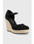 Calvin Klein Jeans Espadrilky WEDGE SANDAL CLOSE TOE ESS dámske čierna farba na kline YW0YW01194 - Pepit.sk