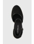 Calvin Klein Jeans Espadrilky WEDGE SANDAL CLOSE TOE ESS dámske čierna farba na kline YW0YW01194 - Pepit.sk