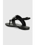 Calvin Klein Jeans Kožené sandále FLAT SANDAL HW dámske čierna farba YW0YW00953 - Pepit.sk