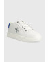 Calvin Klein Jeans Kožené tenisky CLASSIC CUPSOLE LACEUP LOW LTH biela farba YM0YM00491 - Pepit.sk